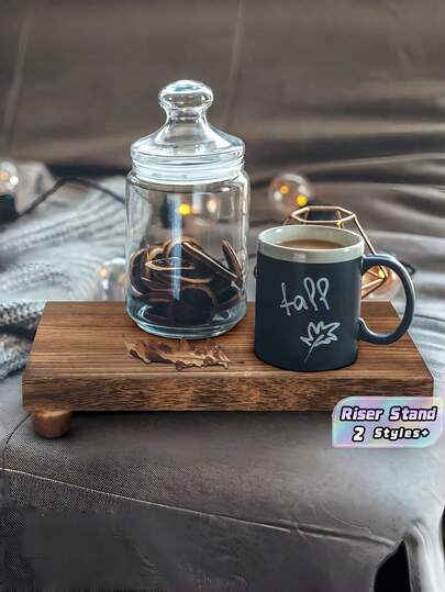 Giá đỡ bằng gỗ, khay đựng xà phòng nhà bếp, giá nâng bằng gỗ kiểu nhà nông thôn cho quầy bếp, phòng tắm, bàn trang trí, trưng bày cây cảnh, nến, bình hoa, đồ trang trí nhà cửa, phòng tắm, đồ dùng nhà tắm, trang trí mùa thu, trang trí nhà cửa mùa tựu trường