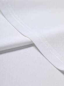 Manfinity Roghcode Camisa polo de manga corta con bloqueo de color y estampado de letras casual para hombre, verano - Blanco - Ver 5