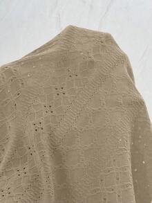 Áo tank top cỡ lớn, màu trơn, lưng chéo, khoét lỗ - Màu be - Xem 6