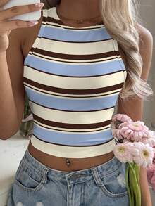 Modelyn Casual Minimalist Round Neck Tight Fit Women Tank Top, Suitable For Summer - Multicolor - View 6