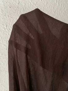 EMERY ROSE Plus Solid Button Front Blouse Women Shirt Fall - Brown - View 6