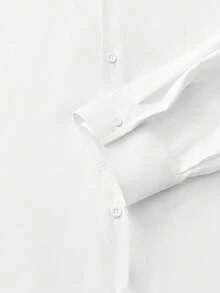 Officeau Chemise habillée blanche à manches longues pour hommes, pour les affaires formelles/le bureau - Blanc - Voir 3
