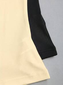 Sweetra Camiseta de unicolor, minimalista y versátil, adecuada para ir al trabajo y uso diario, primavera/verano - Multicolor - View 6