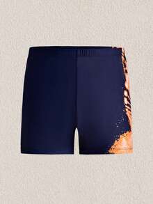 Mercer Haus Bañadores para adultos; Bañadores de secado rápido y talla grande para hombres para evitar vergüenza; Shorts de playa profesionales para deportes - Azul - Ver 2