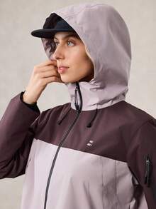 OutZeal Women Outdoor Jackets Hiking Camping Water-Resistant Hood Multi Pockets Outdoor Tops - Purple - View 9