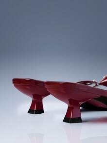 CUCCOO GRLICON Ladies, Spike Buckles, High Heels. - Red - View 4