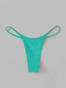 Oceva Women's Summer Beach Solid Color Sexy Bikini Bottom - Mint Green - View 3