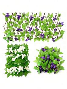 1PC Expandable Artificial Ivy Trellis Fence Privacy Screen Adjustable Faux Hedge Vines For Outdoor Indoor Garden Decor Patio Privacy Screen Balcony Decor Backyard Privacy Wall Decor Living Room Bedroom Decor Room Divider Plant Wall Modern Farmhouse Decor Wedding Decor Boho Decor Home Decor Faux Greenery Panel - Multicolor - View 8