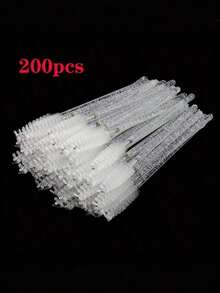 Bộ 100/50 cọ chải mi, cọ chải mascara (có hộp đựng), cọ chải lông mày dùng một lần, cọ nối mi, cọ chải lông mày, cọ thoa dầu thầu dầu (Không phải tất cả sản phẩm đều có chai đựng) - trắng - Xem 15