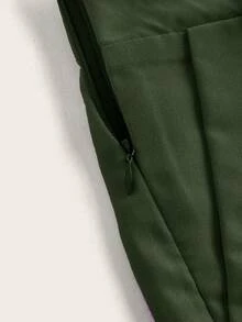 Short de mujer de unicolor versátil y casual - verde militar 2 - Ver 5