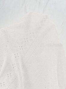 Áo tank top nữ cỡ lớn mùa hè, kiểu dáng thường ngày, màu trơn, kiểu quấn chéo lưng. - trắng - Xem 5