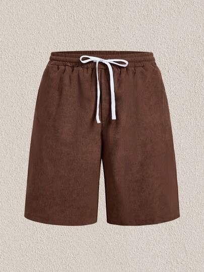 Mercer Haus Men's Summer Street Fashion Solid Color Breathable Outdoor Bermuda Shorts