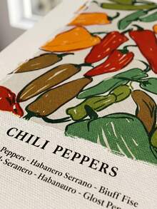 Joivida 1Pc Creative Colorful Chili Art Poster With A Strong Niche Aesthetic Atmosphere. Featuring A Art Style That Is Minimalist And Distinctive, It Is Suitable For Decorating Multiple Spaces Such As Bedrooms, Living Rooms, Entryways And Studies. - multicolor - View 2