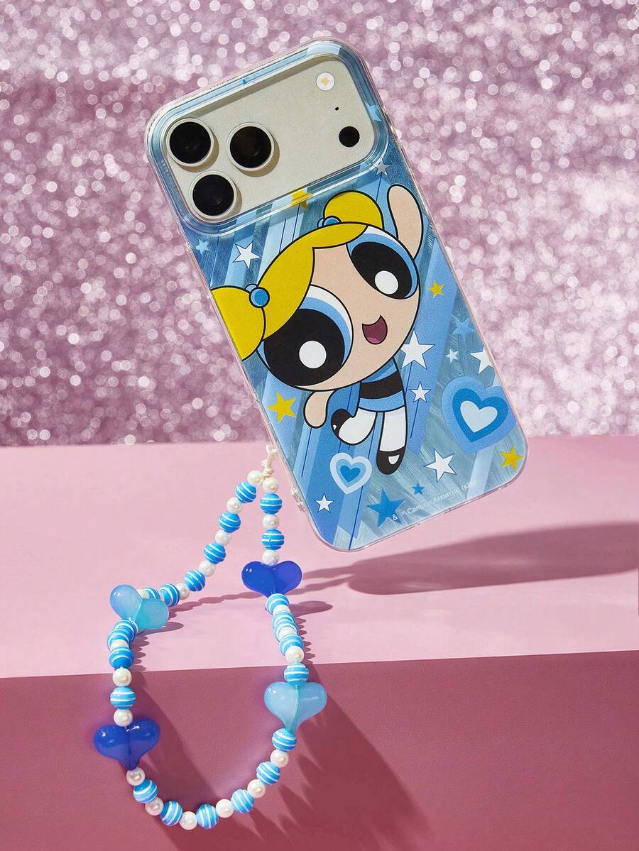 THE POWERPUFF GIRLS X SHEIN Feather Gradient Mobile Phone Case, Suitable For IPhone 11 - 17 Pro Max - Multicolor - View 1