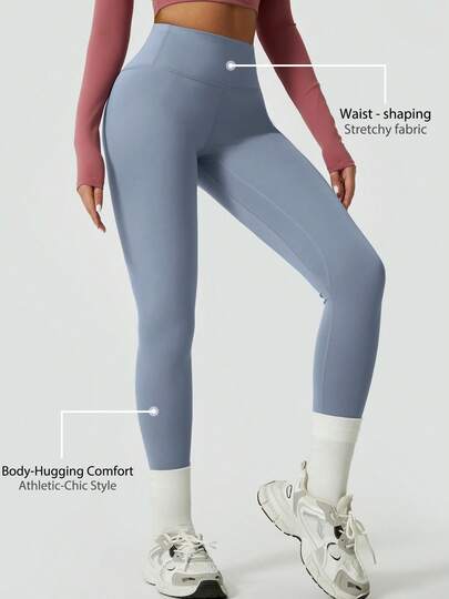 Pantalones de Pilates para Mujer, Cintura Alta Moldeadora, Tela Elástica, Secado Rápido, Levantaculos, Leggings Ajustados para Entrenamiento y Deporte