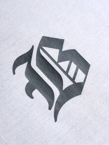 PAVTROS 男士字母印花短袖T恤和短裤休闲套装 - 彩色 - 查看 5