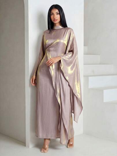 Veilorie Women's Elegant Party Shiny Long Dress