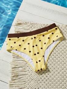 Swim Mod 2026 Spring/Summer New Polka Dot Print Sexy Backless Women's Camisole & Bikini Two Pieces Swimsuit Set - Multicolor - View 5