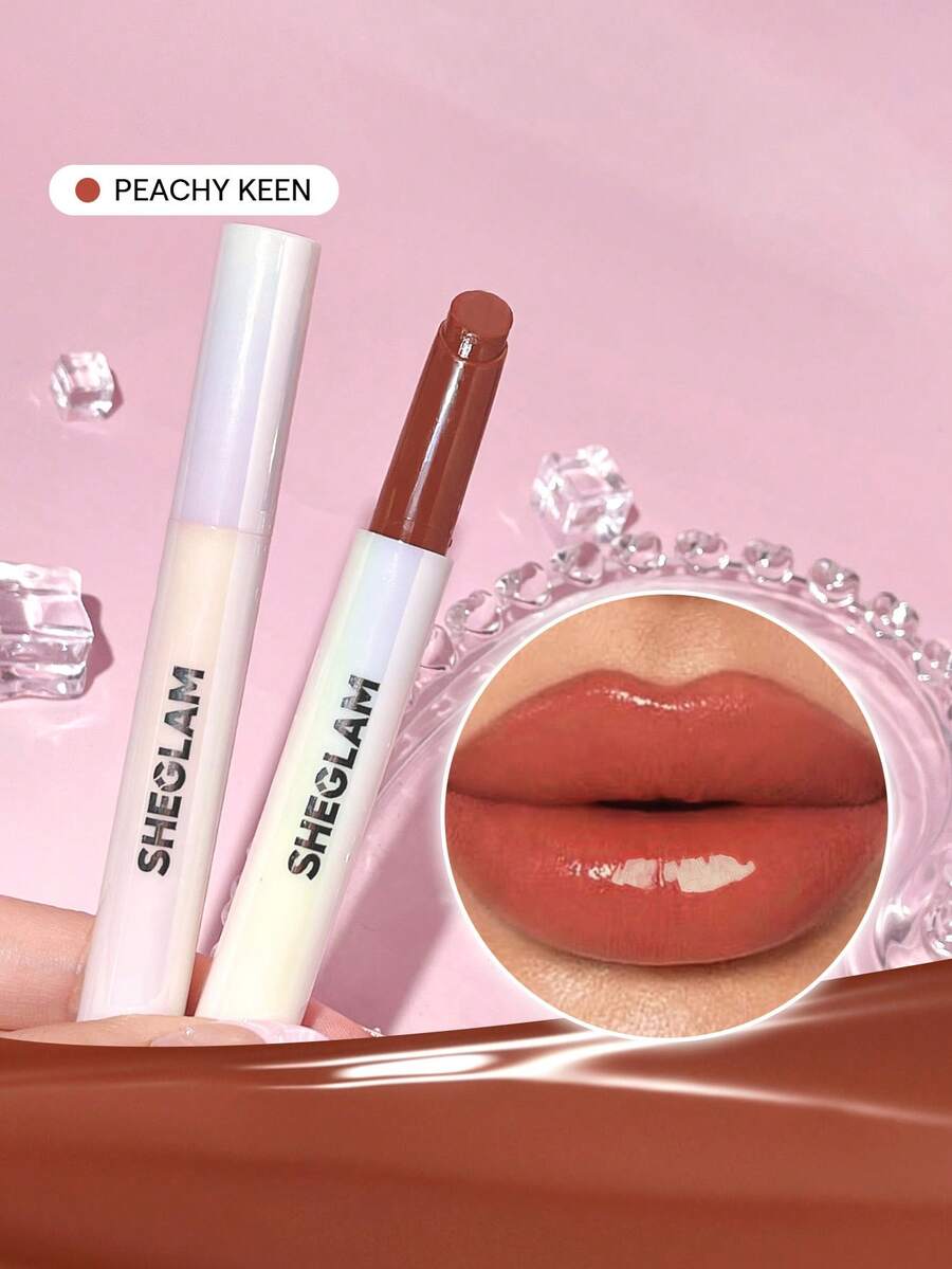 SHEGLAM Pout-Perfect Shine 豐唇膏-Peachy Keen 保濕豐唇固體唇彩不沾滋養豐唇精華椰子油唇膏唇部化妝品棕色夏季豐唇膏 品牌 美容 化妝 化妝品 適合女性與女孩 完美搭配夏季春季 Y2K 時尚 流行 生日 母親節禮物 假期 派對準備就緒 最佳顏色 - Peachy Keen - 查看 1