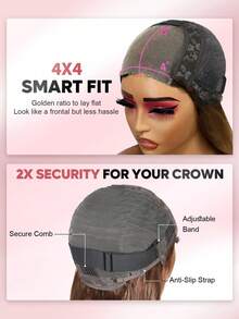 ALL READY WIG Tóc giả Bob không keo, tóc thật, tóc giả ren cho phụ nữ #4, màu nâu, tẩy trắng trước, nhổ trước, cắt trước, ren tan chảy, đóng ren 4x4, tóc giả không keo có tóc phía trước, 100% tóc thật, TÓC 9AM - S4 - Xem 7
