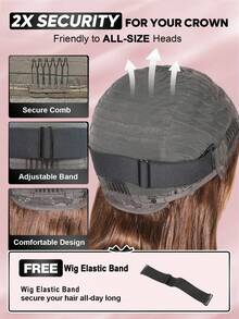 ALL READY WIG Tóc giả Bob không keo, tóc thật, tóc giả ren cho phụ nữ #4, màu nâu, tẩy trắng trước, nhổ trước, cắt trước, ren tan chảy, đóng ren 4x4, tóc giả không keo có tóc phía trước, 100% tóc thật, TÓC 9AM - S4 - Xem 8
