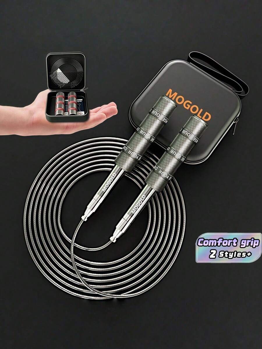 Cuerda de saltar deportiva MOGOLD, recambio para boxeo y culturismo, pesas para deporte y gimnasio, cuerda de saltar profesional ajustable y creativa para culturismo y fitness - Multicolor - Ver 1