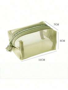 1/2pcs Mesh Travel Storage Bags, Made Of Nylon, Scratch-Resistant , Not Easy To Crack, Mini Portable Coin Purse, Earphone Storage Bag, Data Cable Storage Bag, Portable Pocket Bag, Zipper Makeup Storage Bag, Mini Storage Bag, Holiday Gift - Multicolor - View 13