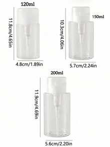 1 件塑料泵式分配器空储存瓶，液体按压泵式分配器空瓶，适用于指甲油去除剂、卸妆液、带翻盖的泵式瓶分配器、旅行储存瓶（120 毫升-200 毫升）圣诞节节日礼物 - 白色 - 查看 6