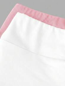Tween Girls 2 Packs Knitted Solid Color Cute Ruffle Layered Built-In Shorts Mini Skirt, Y2K Fashion, Back To School - Multicolor - View 6