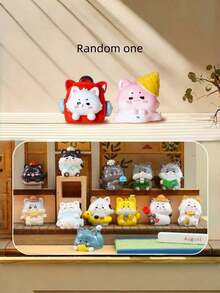 MINKOJA Mini Resin Cute Cat Anime Figure Kawaii Hachiwara Q Version Pet Lucky Cat Moe Blind Box Doll Collectible Model Desktop Decoration Room Aesthetic Decor Gift - Multicolor - View 9