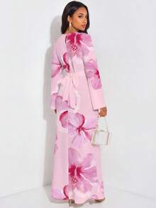 Veilorie Đầm nữ thanh lịch tay chuông, hở lưng, thắt eo, dáng đuôi cá - trắng - Xem 4