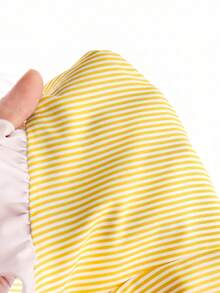 Elladie kids Young Girls Blue & White Striped Ruffle Trim Sleeveless Romper, Elegant, Comfortable, Fashionable Design, Summer Bow Back Outfit Kids Romper Dress Girls Romper Summer Blue Stripe Romper Ruffle Sleeve Romper Cute Light Blue Romper Kids Little Girl Light Blue Outfit Blue Bow Girls Outfit Summer Romper For Girls Spring Outfits For Girls Toddler Girls Clothes - Yellow - View 5