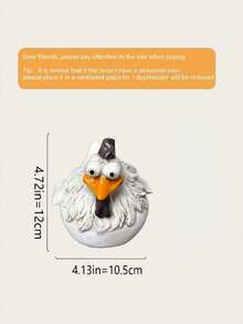 1PC Funny Farm Chicken Statue Height Resin Craft Cute Hen Figurine Outdoor Realistic Animal Sculpture For Garden Steps Farmhouse Patio Backyard Decor Courtyard Ornament Gift - A - View 10