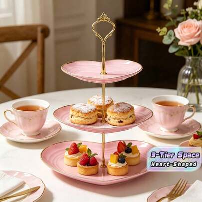 Đế bánh hình trái tim 3 tầng cho tiệc cưới sáng tạo, tiệc sinh nhật, tiệc kẹo, tiệc tráng miệng, tiệc chiều, tiệc trà chiều, tiệc cưới Valentine, tiệc sinh nhật, tiệc Phục sinh, tiệc ủng hộ, tiệc tùng, ngày lễ tình nhân, ngày lễ tình nhân đen, ngày lễ tình nhân đám cưới