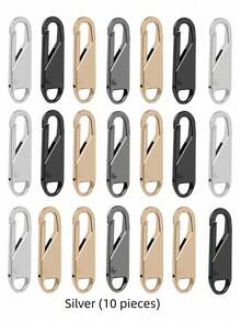 5/10pcs Zipper Heads, Universal Zipper Replacement Heads For Down Jackets, Backpacks, Handbags, Coats, Multiple Colors Available - Universal Zipper Replacement Head - View 10