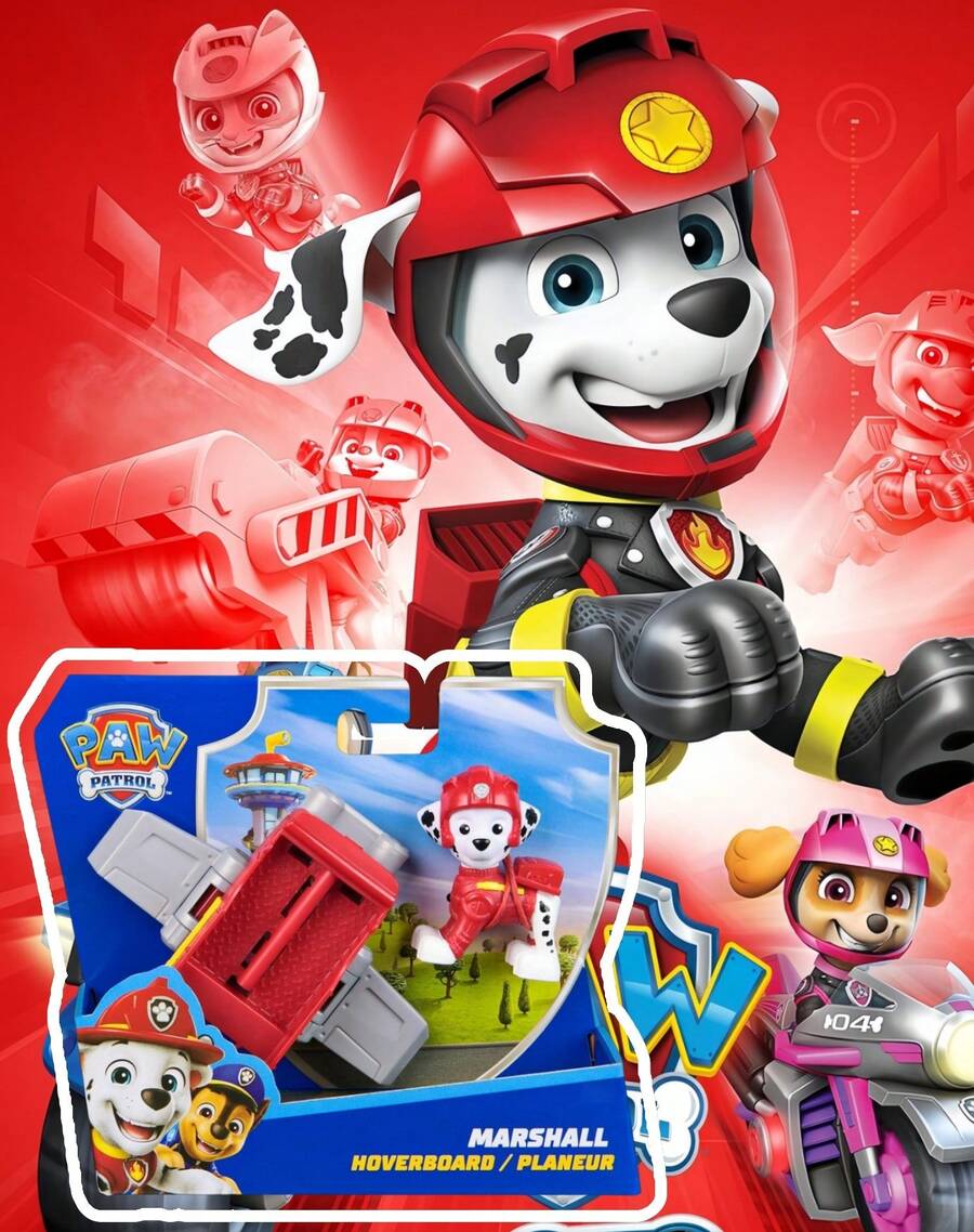 Spin Master Paw Patrol Toy For Kids, Cartoon Action Figure With Hoverboard Vehicle, Gift For Boys Girls Age 3+ - Multicolor - View 1