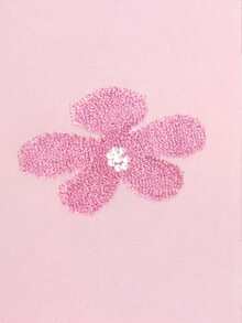 SHEIN Women's Round Neck Digital Printed T-Shirt With Rivet Pearl Flower Design - Multicolor - View 4