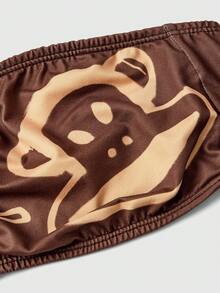 Paul Frank X ROMWE 3pcs Cartoon Monkey & Leopard Print Bandeau Bra Set - Brown - View 3
