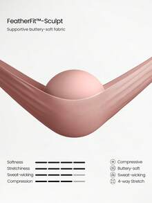 GLOWMODE FeatherFit™-Sculpt GlowLift Push-Up Keyhole Back Side Mesh Contrast Trim Sports Bra With Removable Cups Running Workout Gym - Rusty Rose - View 5