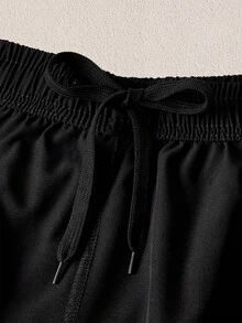 Mercer Haus Men Zip Pocket Side Straight Leg Shorts - Black - View 7
