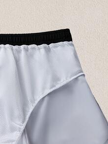 Mercer Haus Quần short nam mùa hè màu đen trắng ombre in họa tiết, cạp chun, túi xéo, kiểu Hawaii, nhanh khô, hai lớp lót lưới, in 3D, thời trang casual, thích hợp mặc đi biển. - Đen và trắng - Xem 5