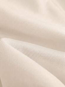 GlowEve CURVE Áo blazer nữ cỡ lớn kiểu dáng công sở thường ngày, màu trơn, cổ shawl, thắt lưng, hai hàng cúc, thích hợp cho việc đi làm. - Màu be - Xem 3