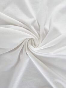SHEIN Áo thun ngắn tay cổ tròn in chữ và trái tim, thích hợp cho bà bầu và cho con bú, kiểu dáng thường ngày, mùa hè. - trắng - Xem 7