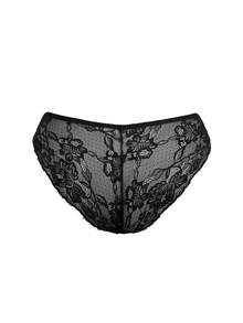 AltBold 2 pièces Ensemble de soutien-gorge en dentelle grande taille avec armature, sans rembourrage - Noir - Voir 15