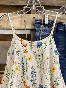Linhara Plus Size Woven Casual Fashionable Travel And Vacation Summer Women's Halter Top And Tank Top - Apricot - View 4