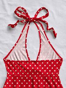 Soleia Áo ngủ nữ kiểu babydoll cổ chữ V buộc nơ, hở lưng, thích hợp cho kỳ nghỉ hè. - Vàng nhạt - Xem 6