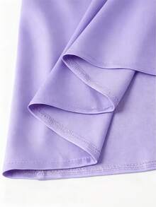 GlowEve CURVE Vestido de tirantes elegante con parches de encaje en talla grande de unicolor - Púrpura malva - Ver 3