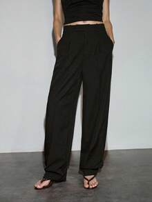 MOTF PREMIUM PANTALONES CROPPED DE PIERNA ENTALLADA URBANOS, PRIMAVERA/VERANO - Negro - Ver 5
