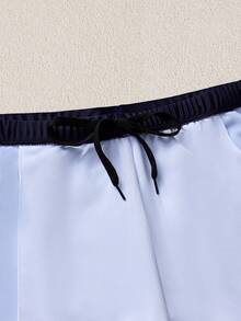 Mercer Haus Bañadores para adultos; Bañadores de secado rápido y talla grande para hombres para evitar vergüenza; Shorts de playa profesionales para deportes - Azul - Ver 5
