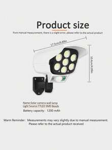 Lampu LED untuk Taman Bertenaga Surya, Sistem Pengawasan Simulasi, Kamera Palsu, Lampu Dinding dengan Sensor Deteksi Tubuh Manusia, Lampu Jalan Luar Ruangan Pintar - Putih - View 10